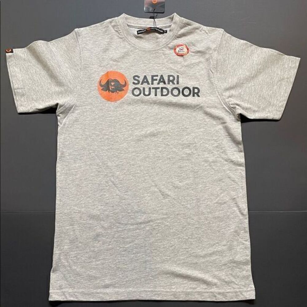 Safari Outdoor Men’s Gray Graphic T-Shirt Sz S